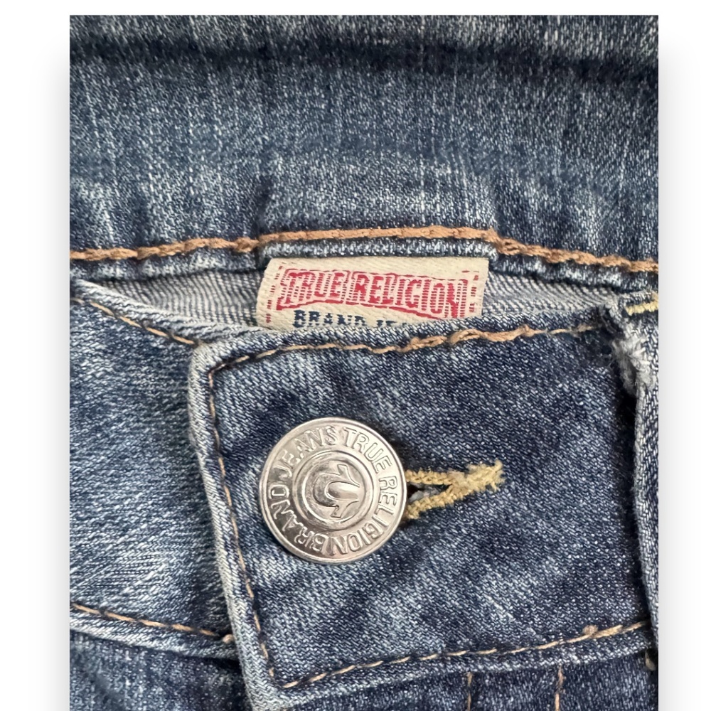 TRUE RELIGION plain wash straight leg jeans blue size 28 - Picture 5 of 15